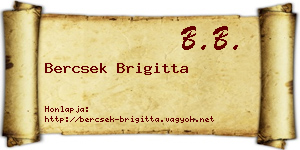 Bercsek Brigitta névjegykártya