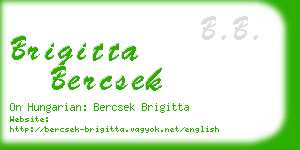 brigitta bercsek business card